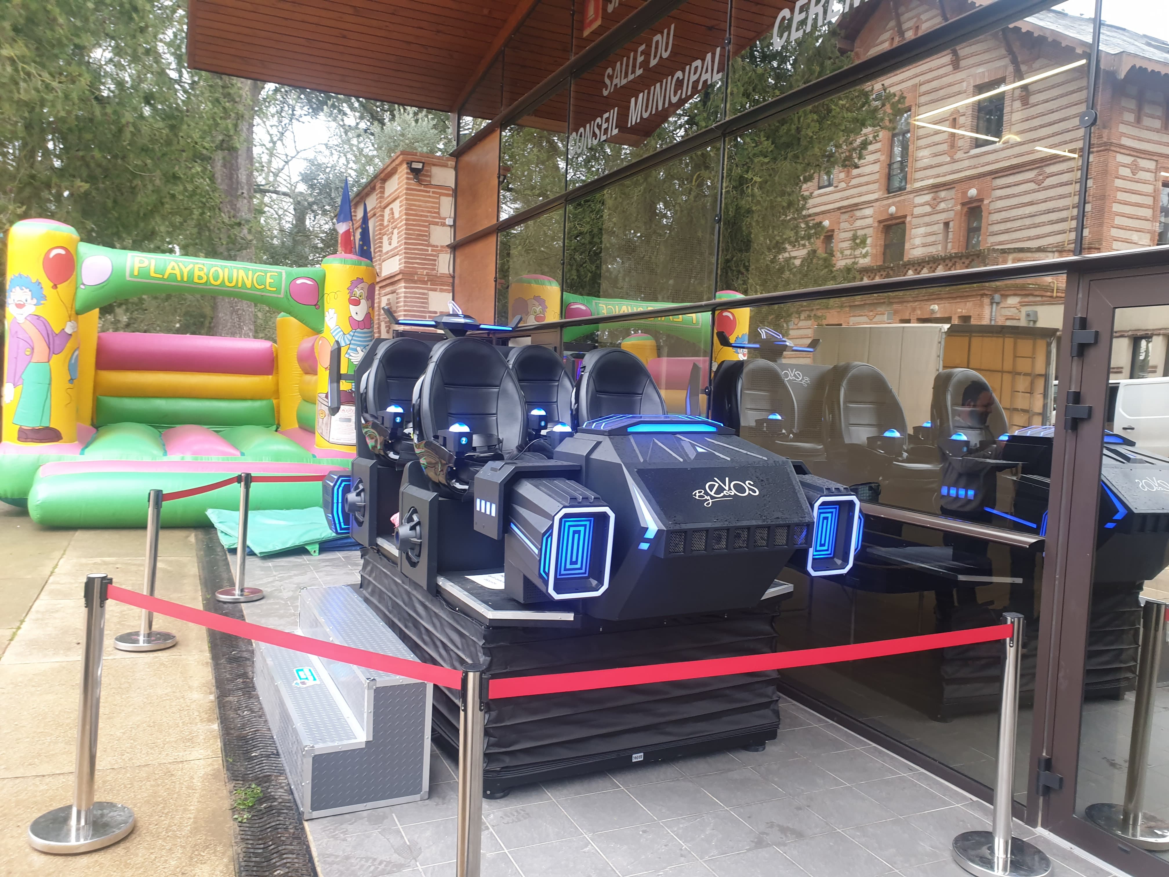 Simulateur navette VR lors d'un événement à Bordeaux